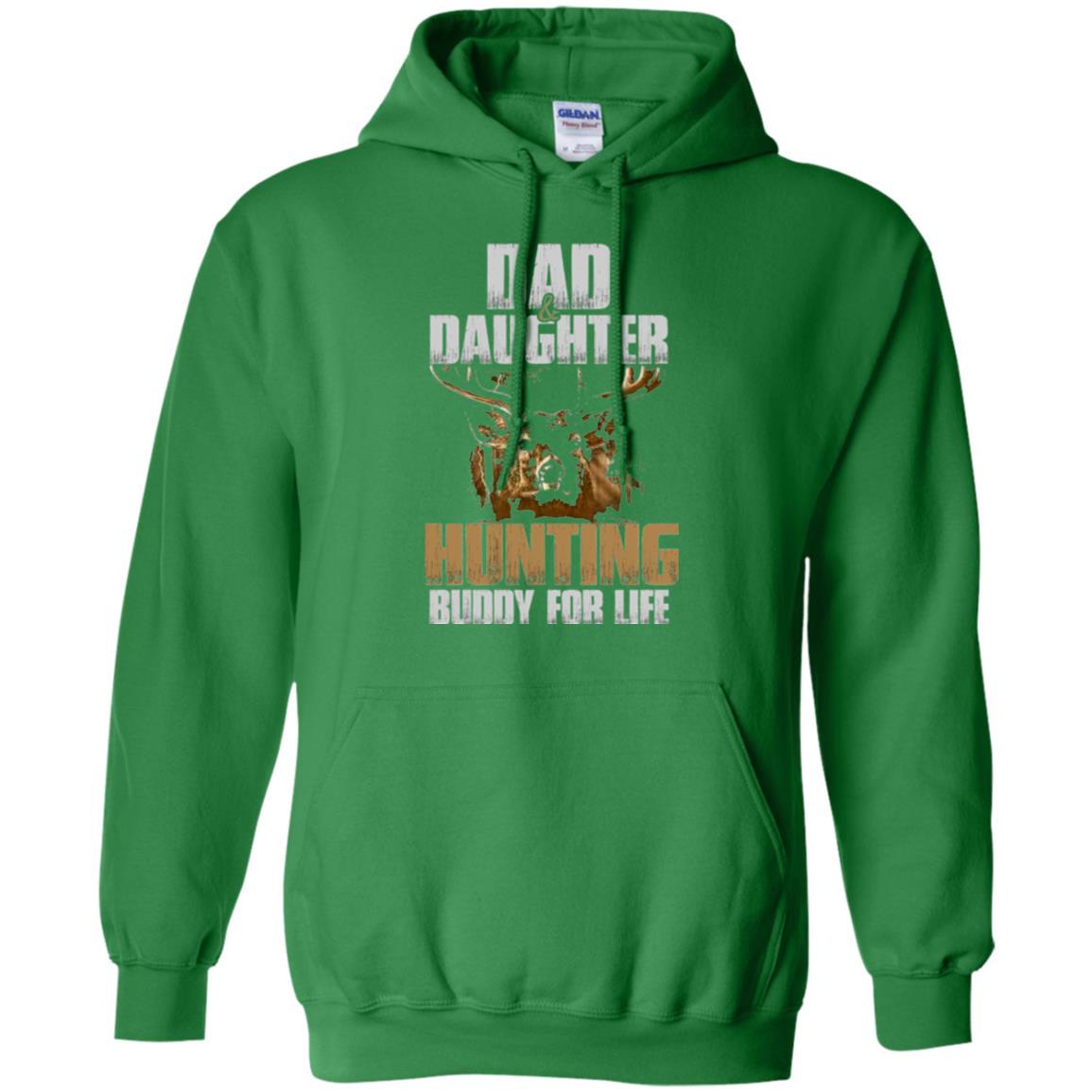 Family Christmas T-shirt Dad And Daughter Hunting Buddy For Life Irish Green