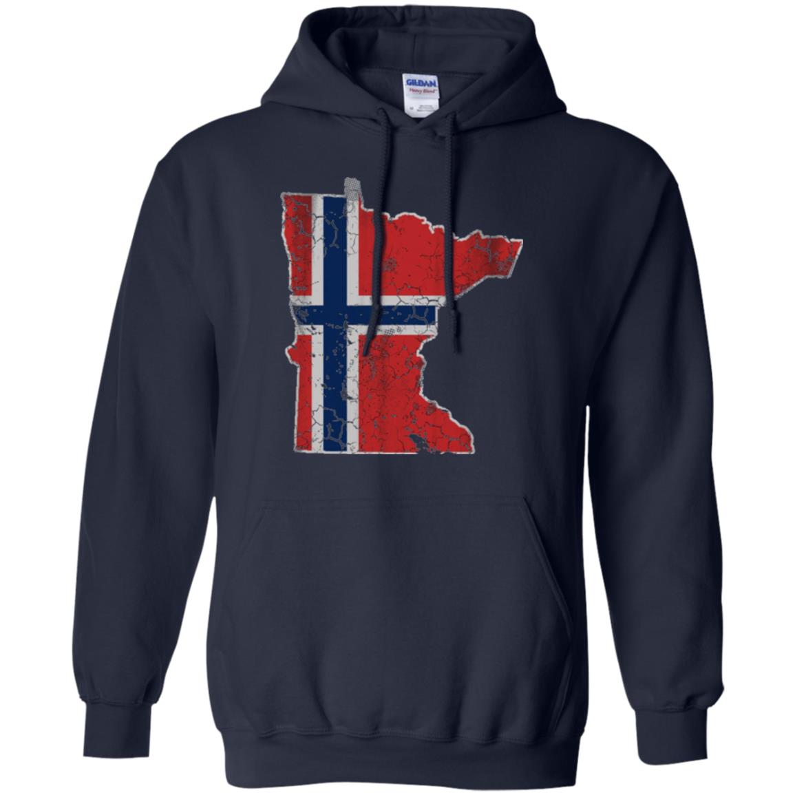 Minnesota Norwegian American Norge Norway Flag T-shirt Navy