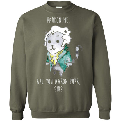 Hamilton Cat T-shirt Pardon Me Are You Aaron Purr Sir Military Green