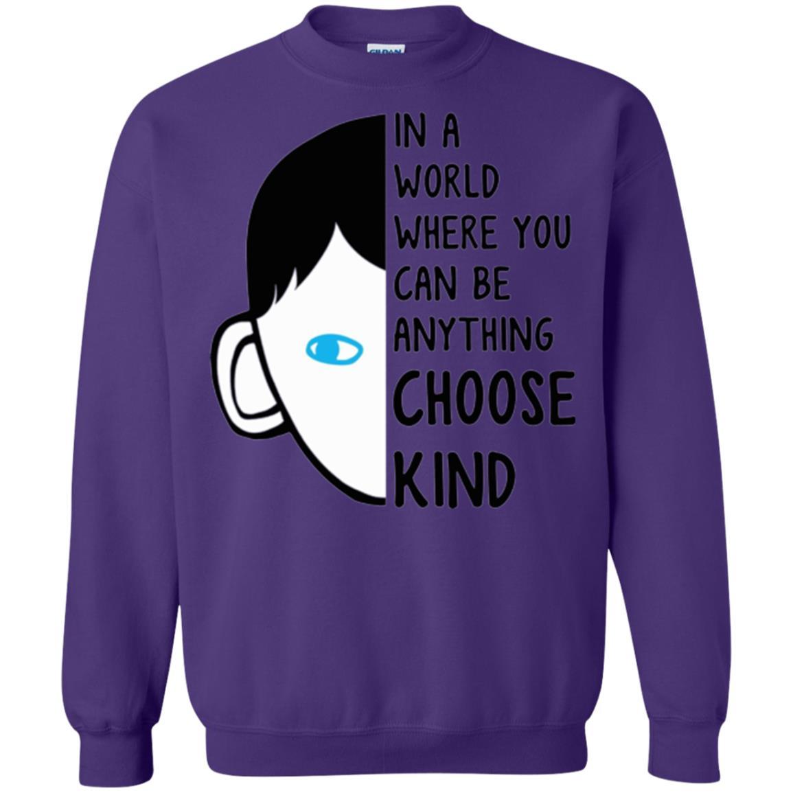 Anti Bullying T-shirt In A World Where You Can Be Anything Choose Kind Purple