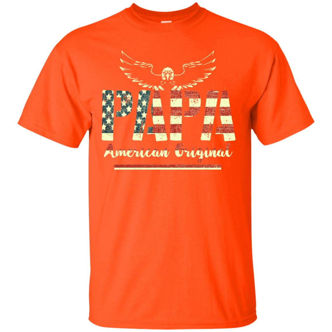 Papa American Original Grandparents T-shirt Orange