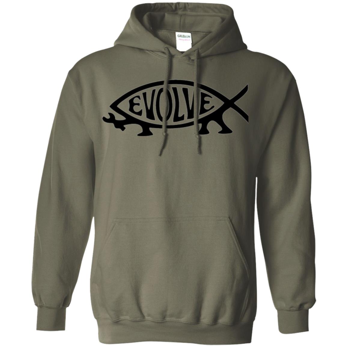 Darwin Evolution Evolve T-shirt Military Green