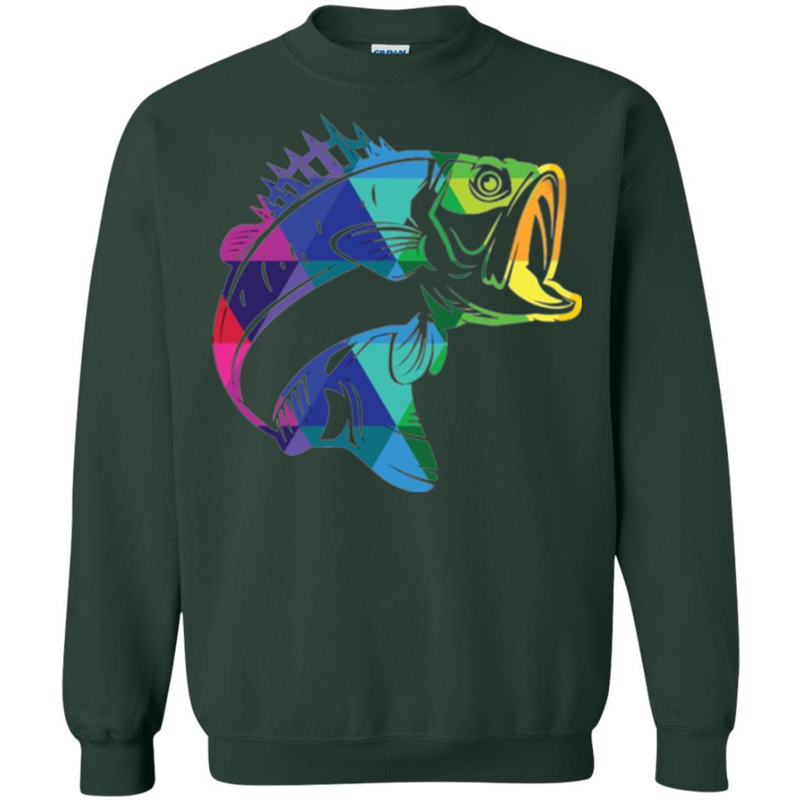 Fisherman T-shirt Fish For Bass Forest Green