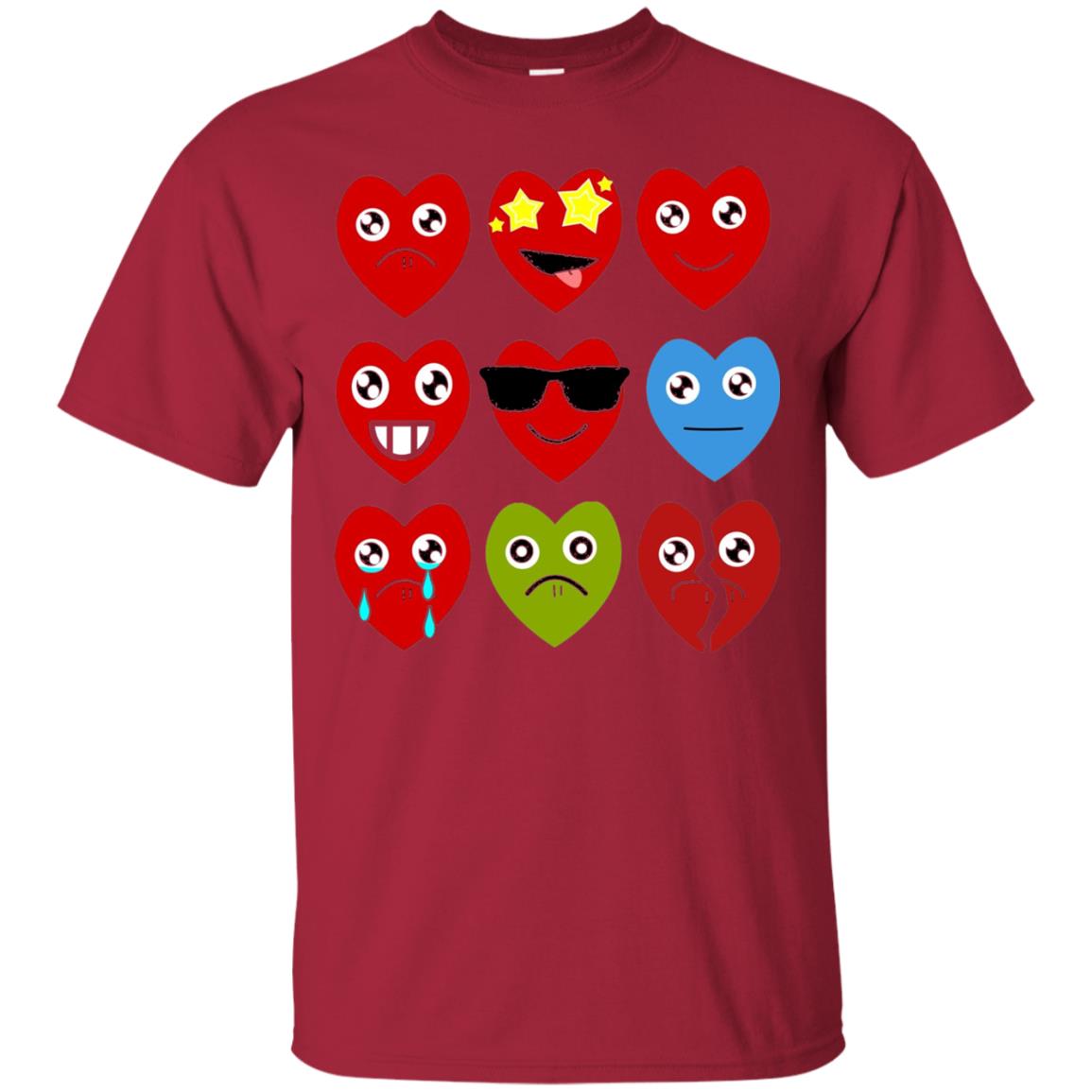 Valentine_s Day T-shirt Heart Emojis Cardinal