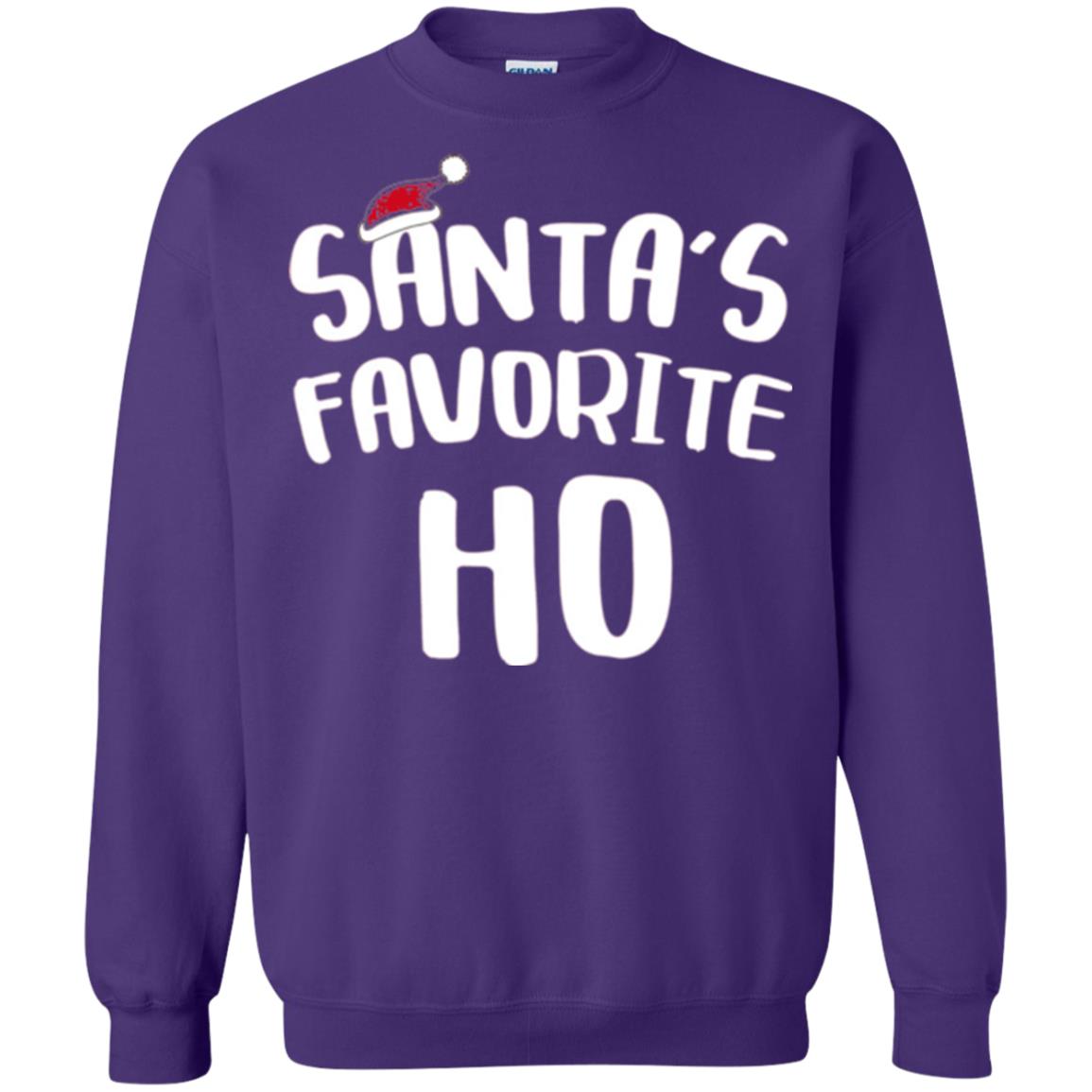 Christmas T-shirt Santa_s Favorite Ho Purple