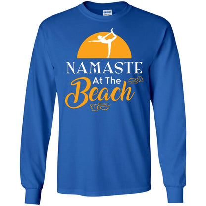 Yoga Lover T-shirt Namaste At The Beach Royal