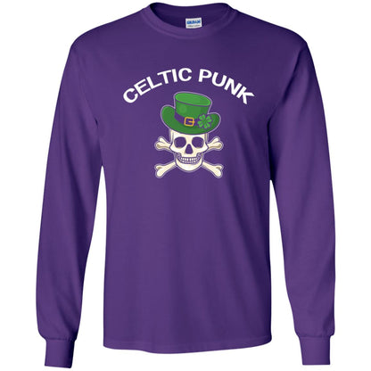 Celtic Punk Rock Irish St. Patrick_s Day T-shirt Purple