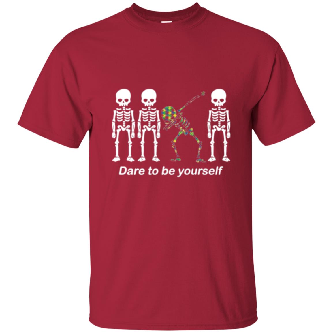 Dabbing T-shirt Dabbing Skeleton Dare To Be Yourself Cardinal