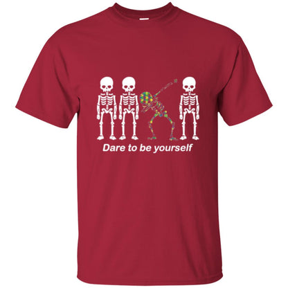 Dabbing T-shirt Dabbing Skeleton Dare To Be Yourself Cardinal