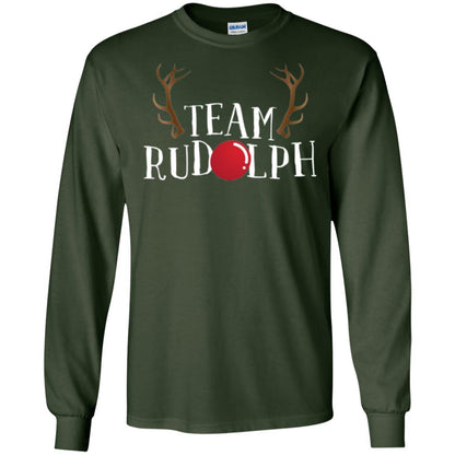 Christmas T-shirt Reindeer Team Rudolph Forest Green