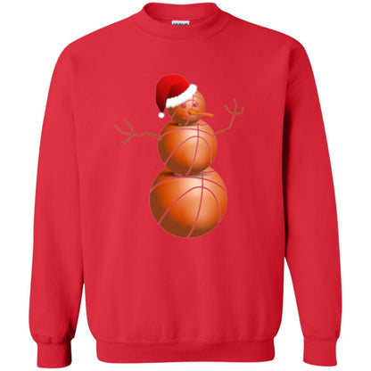 Christmas T-shirt Basketball Snowman Red