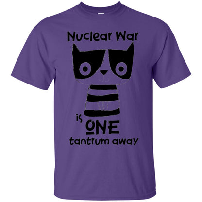 Nuclear War Is One Tantrum Away Graphic T-shirt Purple