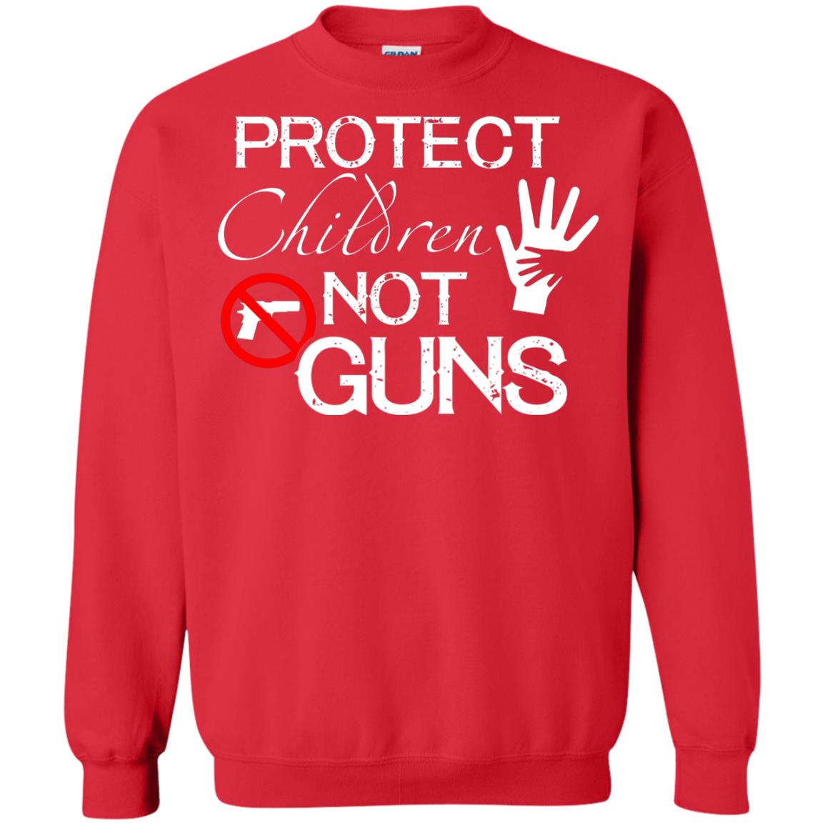 Anti Gun T-shirt Protect Children Not Gun Red