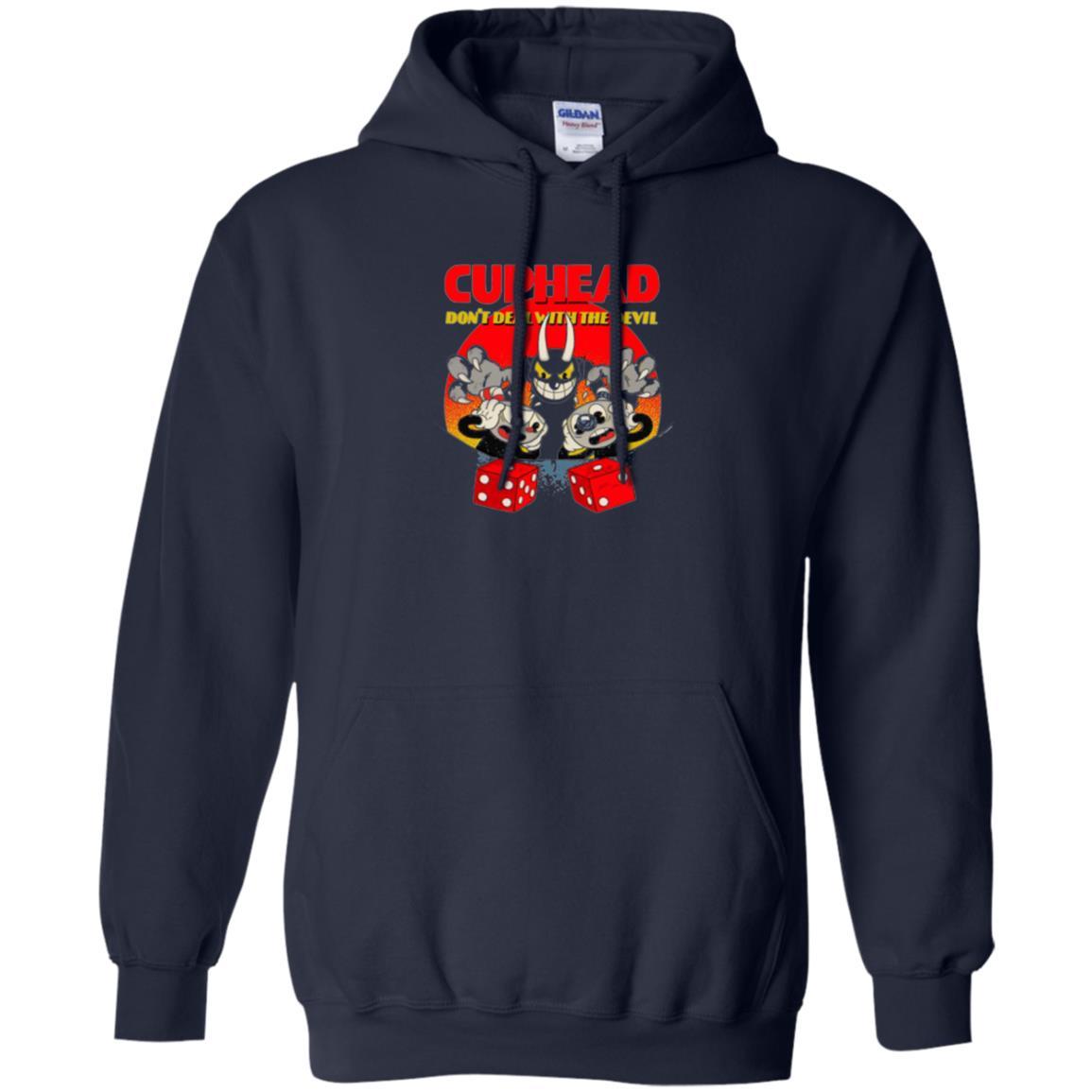 Cuphead And Mugman Devil_s Dice Video Game Graphic T-shirt Navy