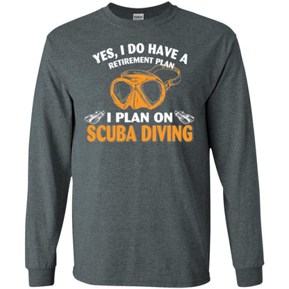 Scuba Diving T-shirt My Retirement Plan I Plan On Scuba Diving Dark Heather