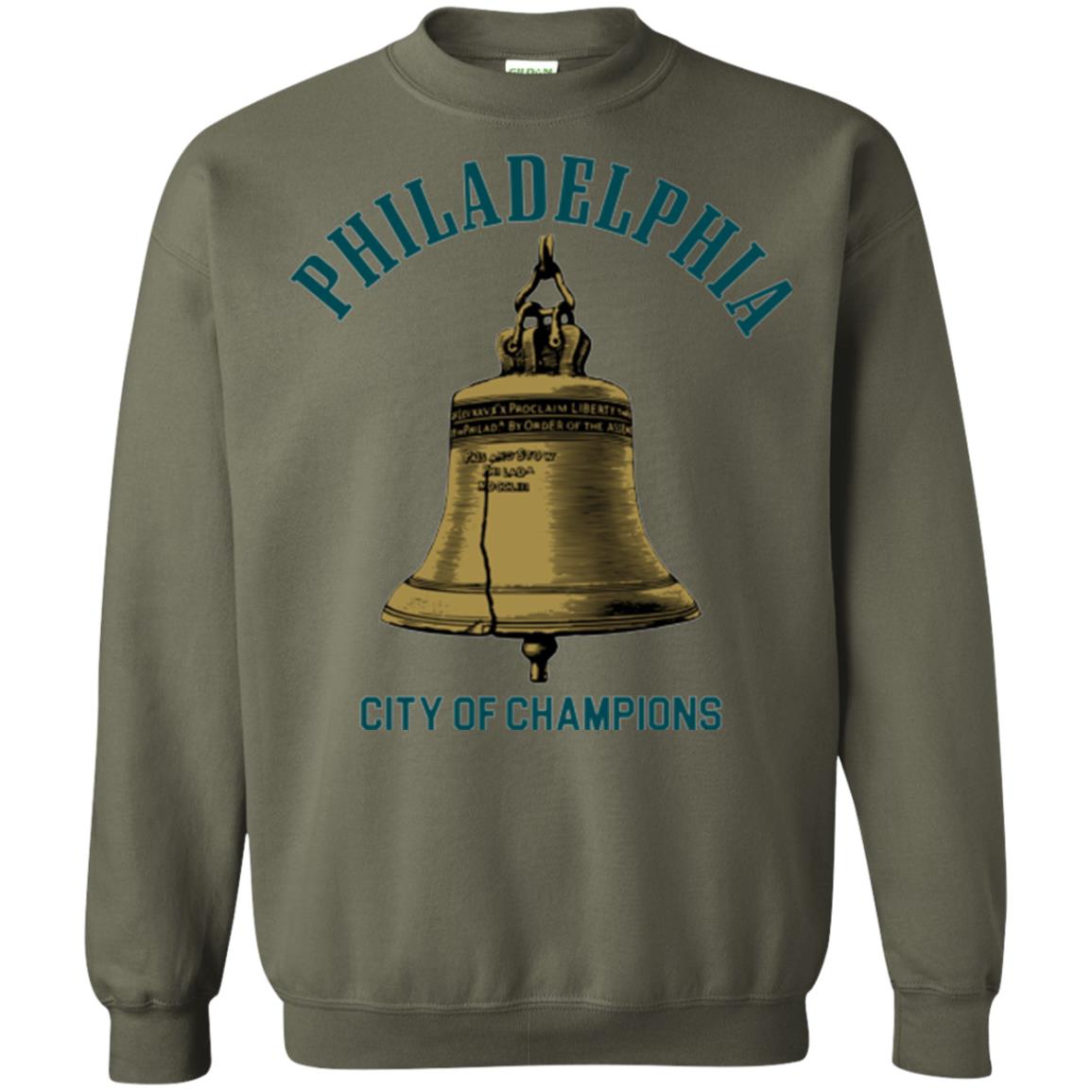 Football T-shirt Philadelphia City Of Champions Military Green