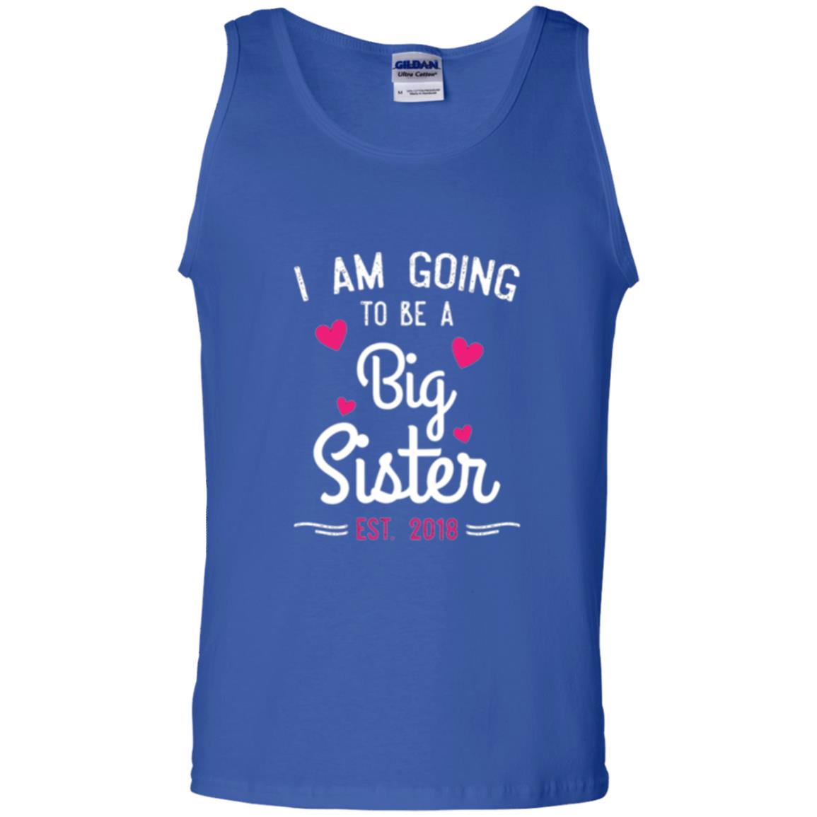 Family T-shirt I Am Going To Be A Big Sister Estimated 2018 Royal