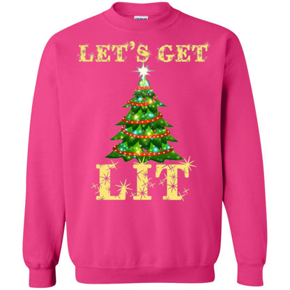 Christmas T-shirt Let_s Get Lit Heliconia