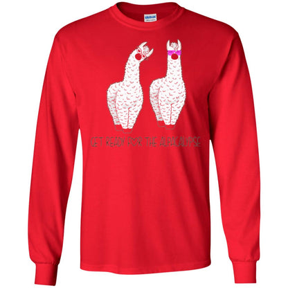 Funny Alpaca T-shirt Get Ready For The Alpacalypse Red