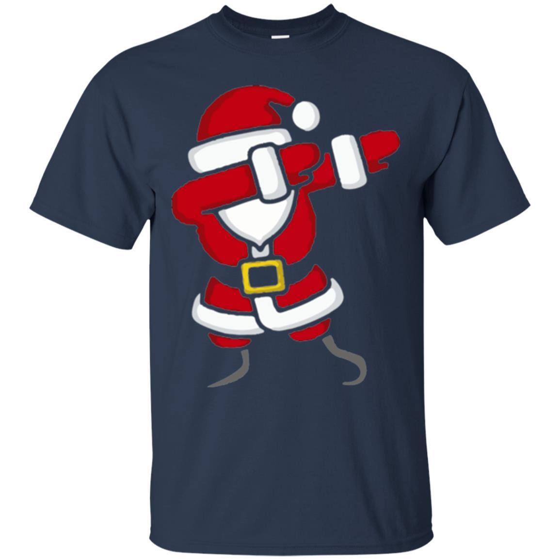 Christmas T-shirt Dabbing Santa Claus Navy