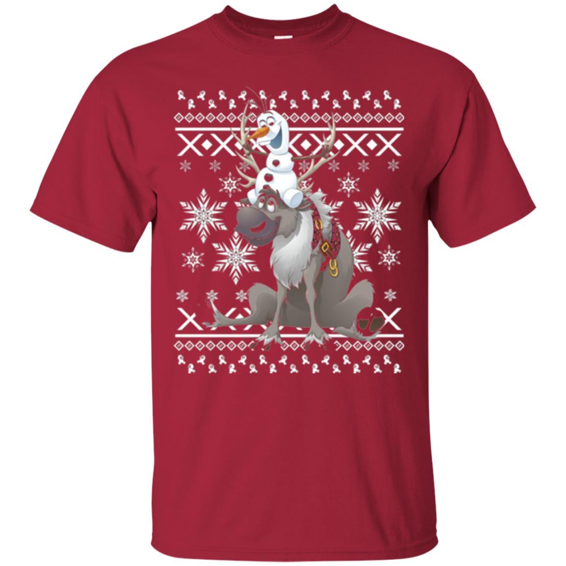 Film T-shirt Frozen Olaf Sven Riding Antler Cardinal