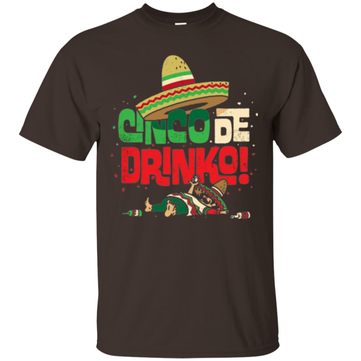 Cinco De Drinko Cinco De Mayo Drink Lover T-shirt Dark Chocolate