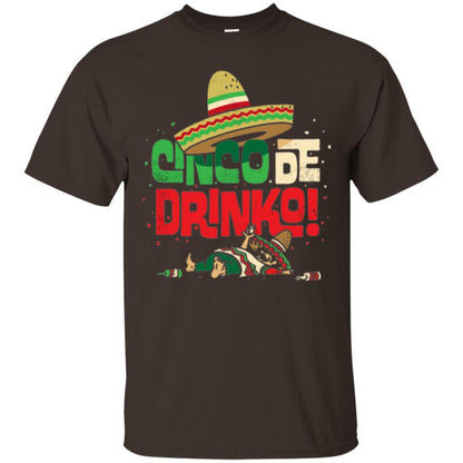 Cinco De Drinko Cinco De Mayo Drink Lover T-shirt Dark Chocolate