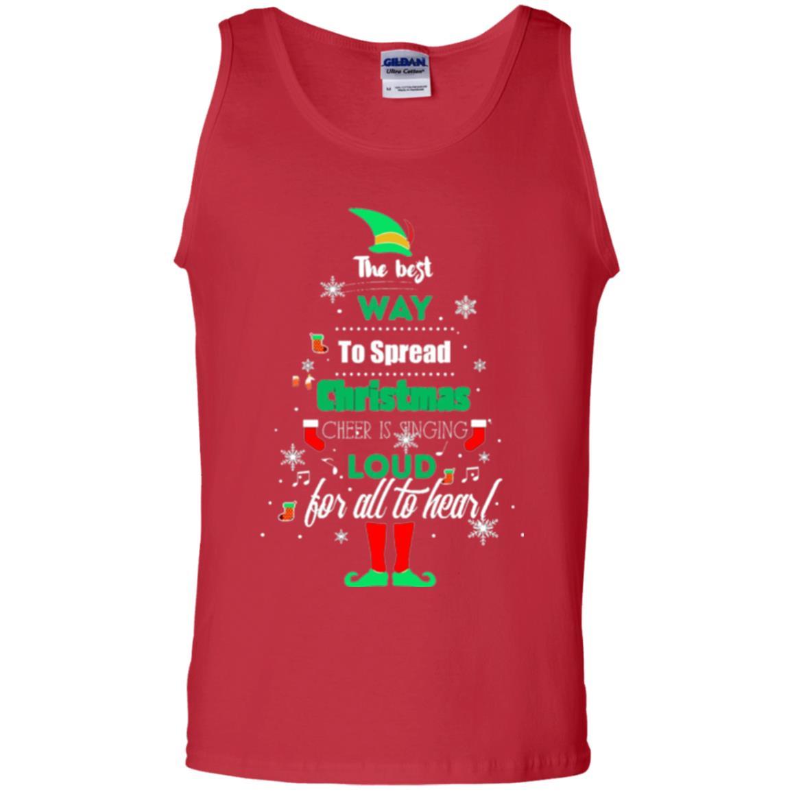 Elf Christmas T-shirt The Best Way To Spread Christmas Cheer Red