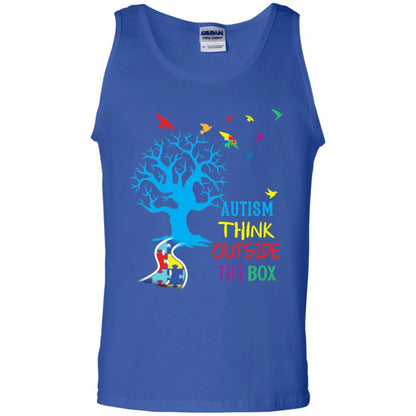 Autism Awareness T-shirt Autism Think Outside Royal