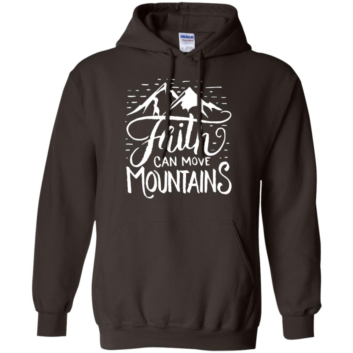 Faith Can Move Mountains Christian Gift Shirt Dark Chocolate