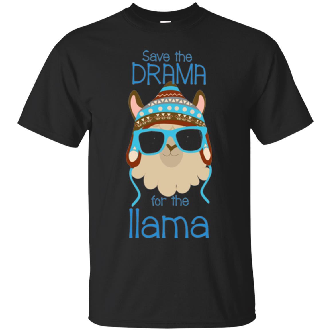 Llama Lovers T-shirt Save The Drama For The Llama Black