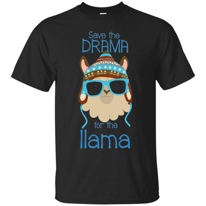 Llama Lovers T-shirt Save The Drama For The Llama Black