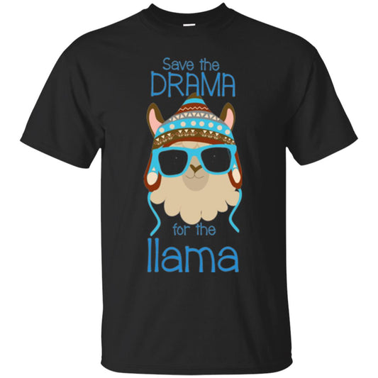 Llama Lovers T-shirt Save The Drama For The Llama Black