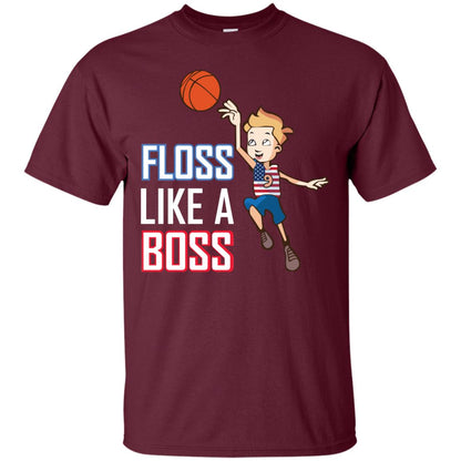 Floss Like A Boss Shirt For Basketball Players Maroon