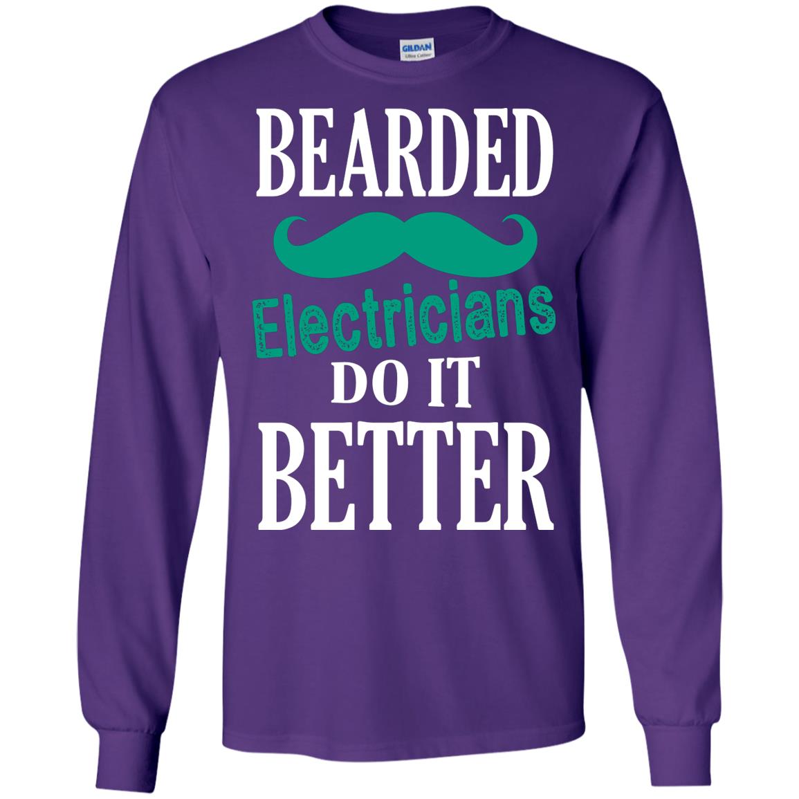 Bearded Electricians Do It Better Best Idea Shirt For Bearded Electricians Purple
