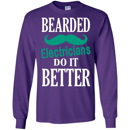 Bearded Electricians Do It Better Best Idea Shirt For Bearded Electricians Purple