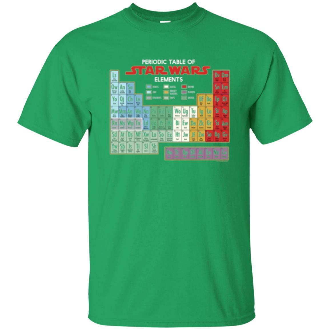 Film T-shirt Star Wars Periodic Table Of Elements Graphic Irish Green