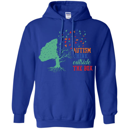 Autism Think Outside The Box Autism Awearness T-shirt Royal