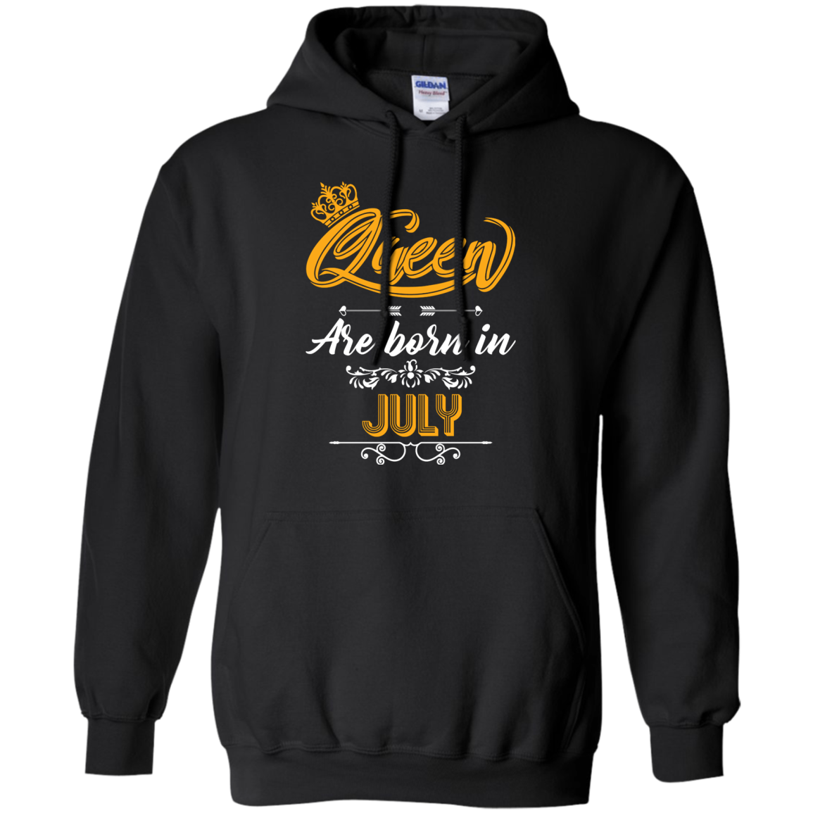 Brithday T-Shirt Queen Are Born In July Black