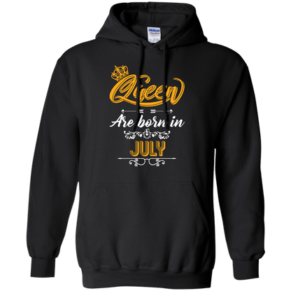 Brithday T-Shirt Queen Are Born In July Black