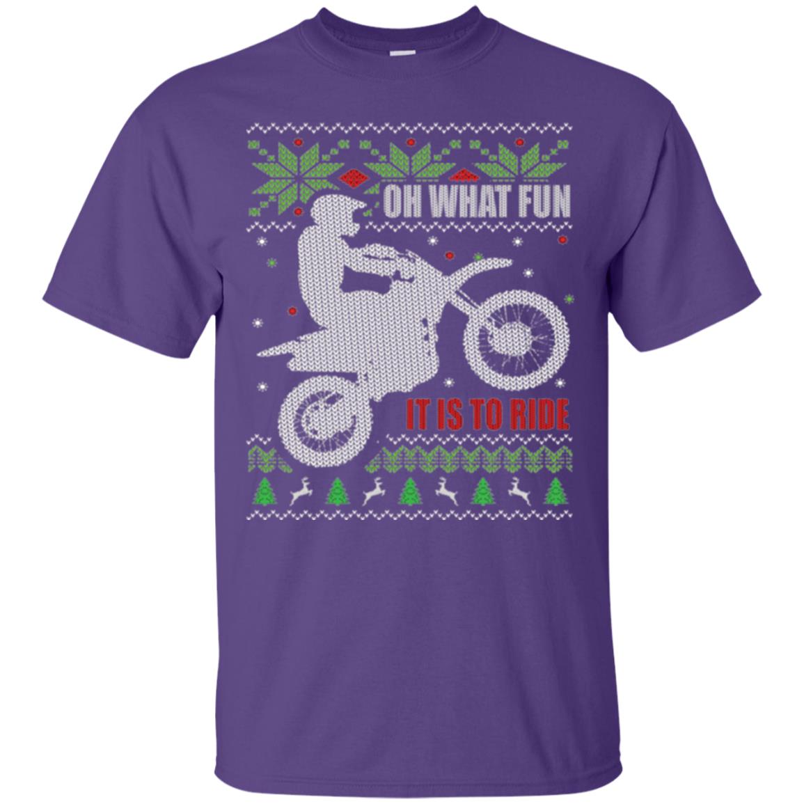 Motorbike T-shirt Oh What Fun It Is To Ride Purple