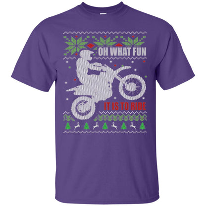 Motorbike T-shirt Oh What Fun It Is To Ride Purple