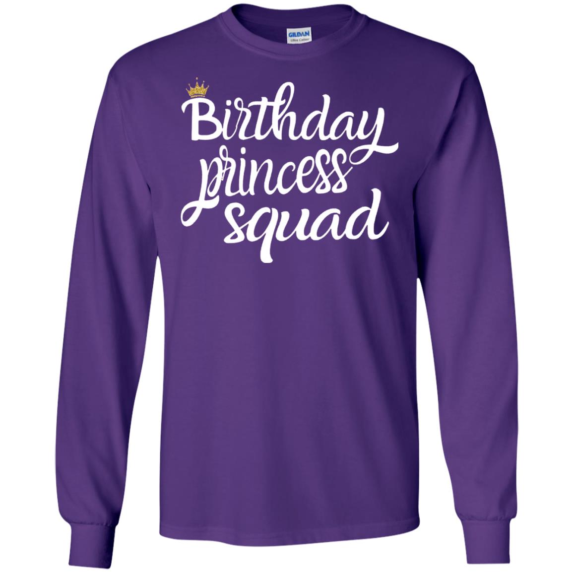 Birthday T-shirt Princess Squad Purple