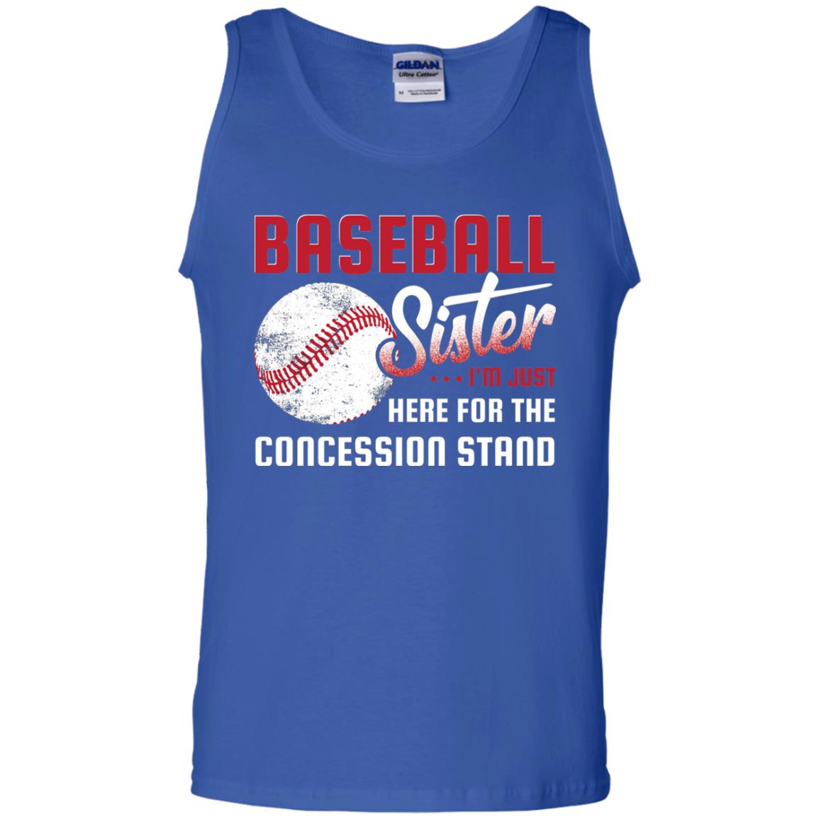 Baseball Sister Shirt Im Just Here For Concession Stand Royal