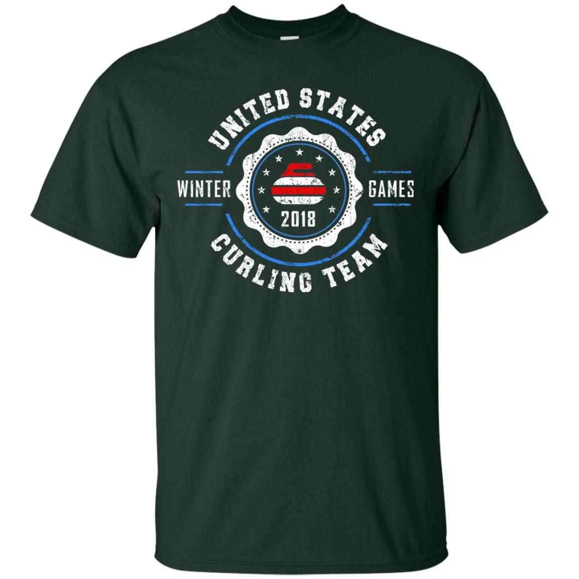 Usa Winter Curling 2018 T-shirt Forest