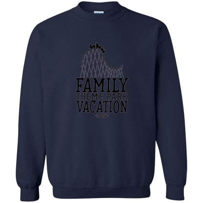 Family T-shirt Vacation 2018 Theme Park Roller Coaster Navy