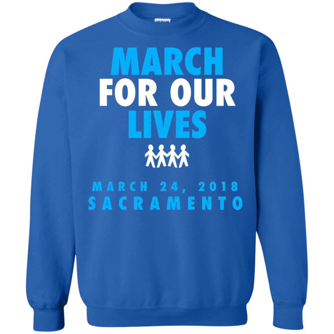 March For Our Lives March 24 2018 Sacramento Anti Gun T-shirt Royal