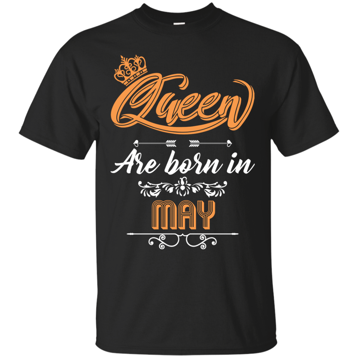 Brithday T-Shirt Queen Are Born In May Black