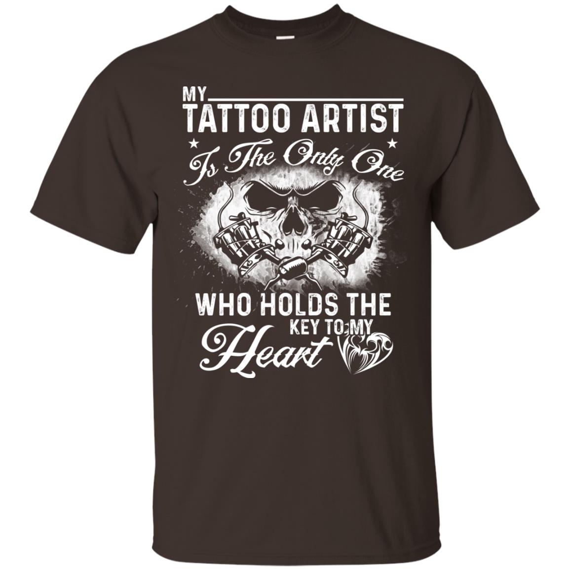 My Tatto Artist T-shirt The Only One Who Holds The Key To My Heart Dark Chocolate