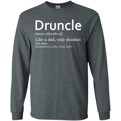 Druncle Definition Like A Dad Only Drunker Shirt Drunker Uncle Dark Heather